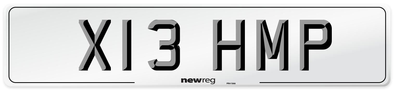 X13 HMP Number Plate from New Reg